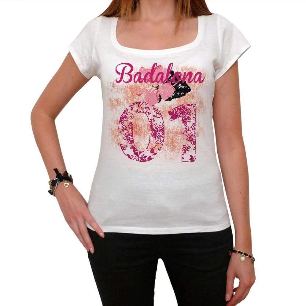 01, Badalona, Women's Short Sleeve Round Neck T-shirt 00008