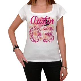 03, Austin, Women's Short Sleeve Round Neck T-shirt 00008