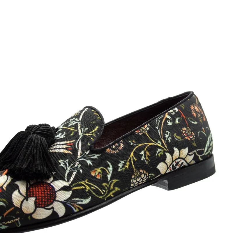 10-515-BLK FANTASIA Floral Slip On, Black Size 11