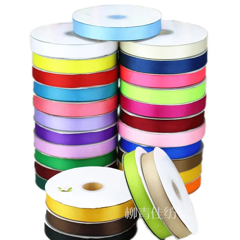 (100 yards/roll) Grosgrain Ribbon Wholesale gift wrap decoration Christmas ribbons (10/12/15/20mm)