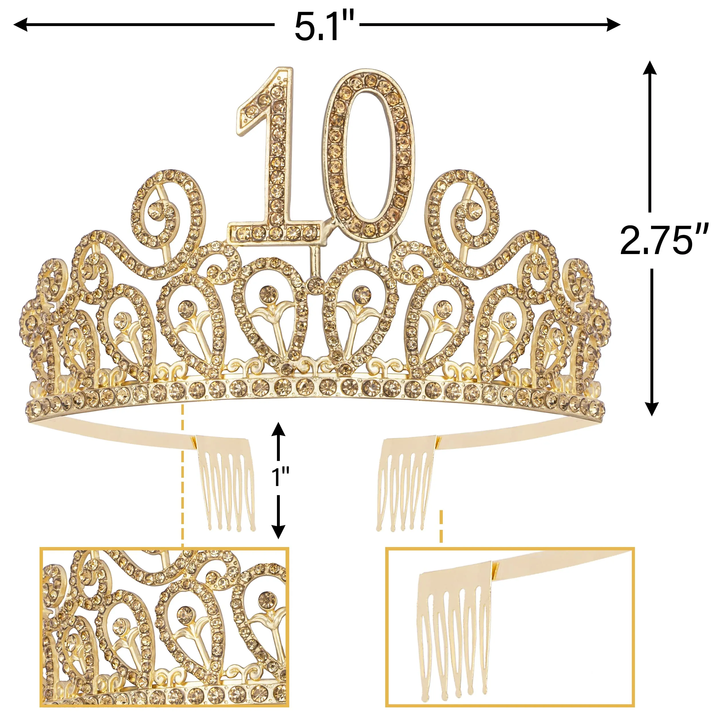 10th Birthday, 10th Birthday Gifts for Girls, 10th Birthday Tiara, 10th Birthday Crown