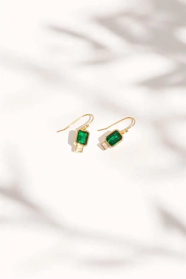 18K Emerald Earrings