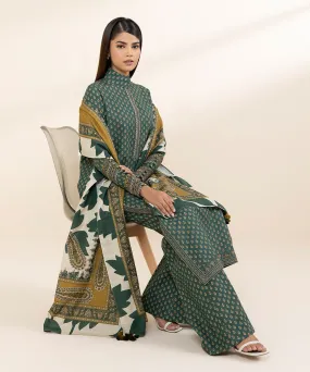 3 Piece - Printed Light Khaddar Suit