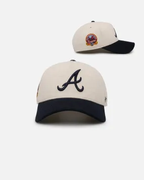 47 Brand Atlanta Braves Wooly Sure Shot Offside DT Snapback Natural/Navy