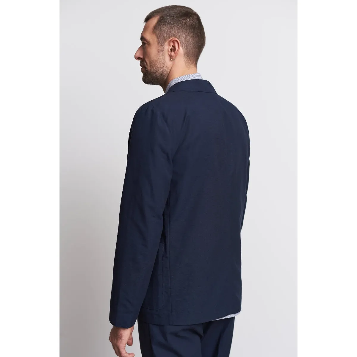 About Companions Enver blazer navy tencel