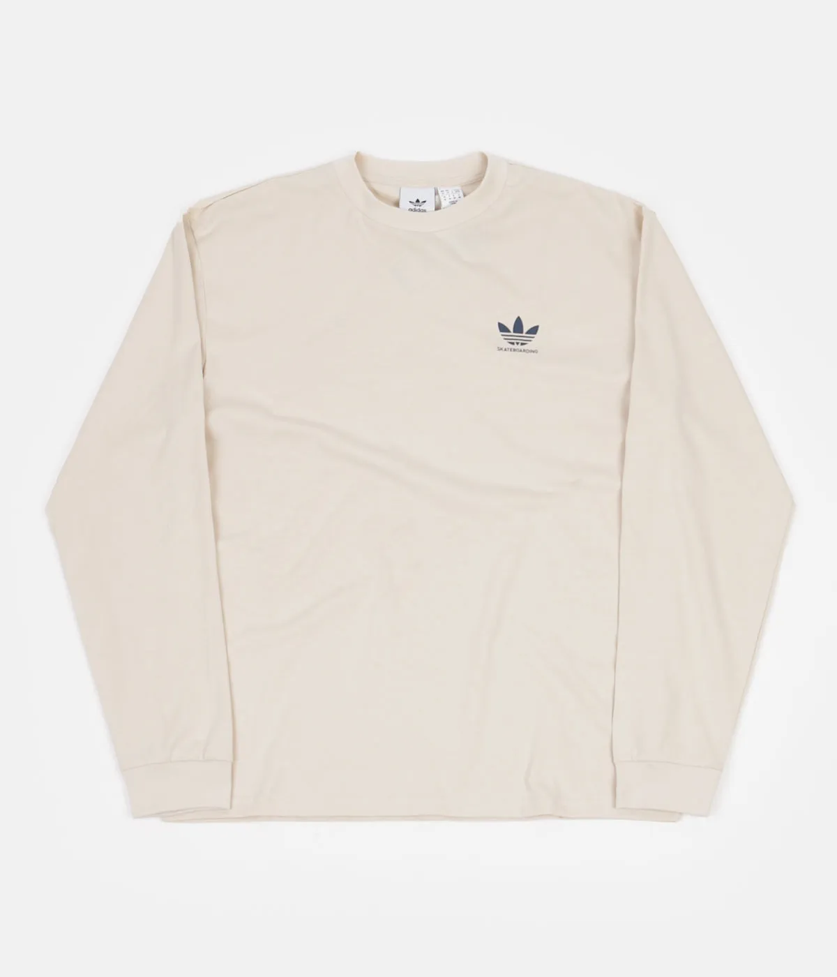 Adidas 2.0 Logo Long Sleeve T-Shirt - Halo Ivory