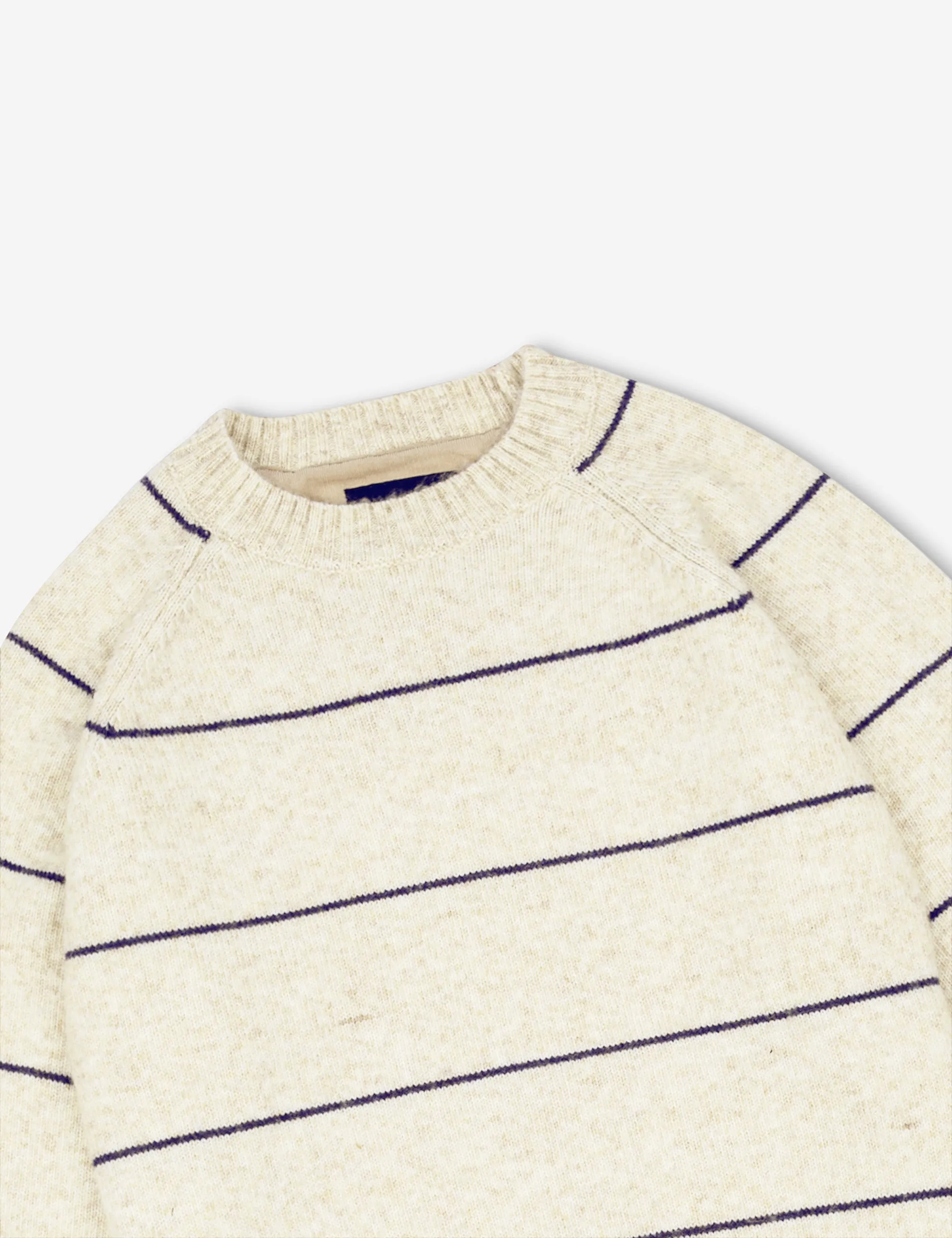 Altona Recycled Knit - Natural/Navy