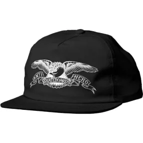 Anti Hero Basic Eagle Snapback Hat Black - White