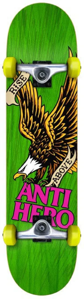 Anti-Hero Rise Above Mini Complete Skateboard - 7.3 - Green