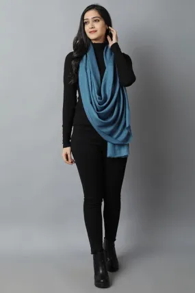 Azure Blue Cashmere-Pashmina Stole