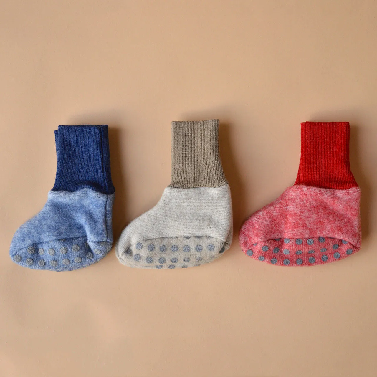 Baby Booties - Organic Wool/Cotton Fleece (0-12m)