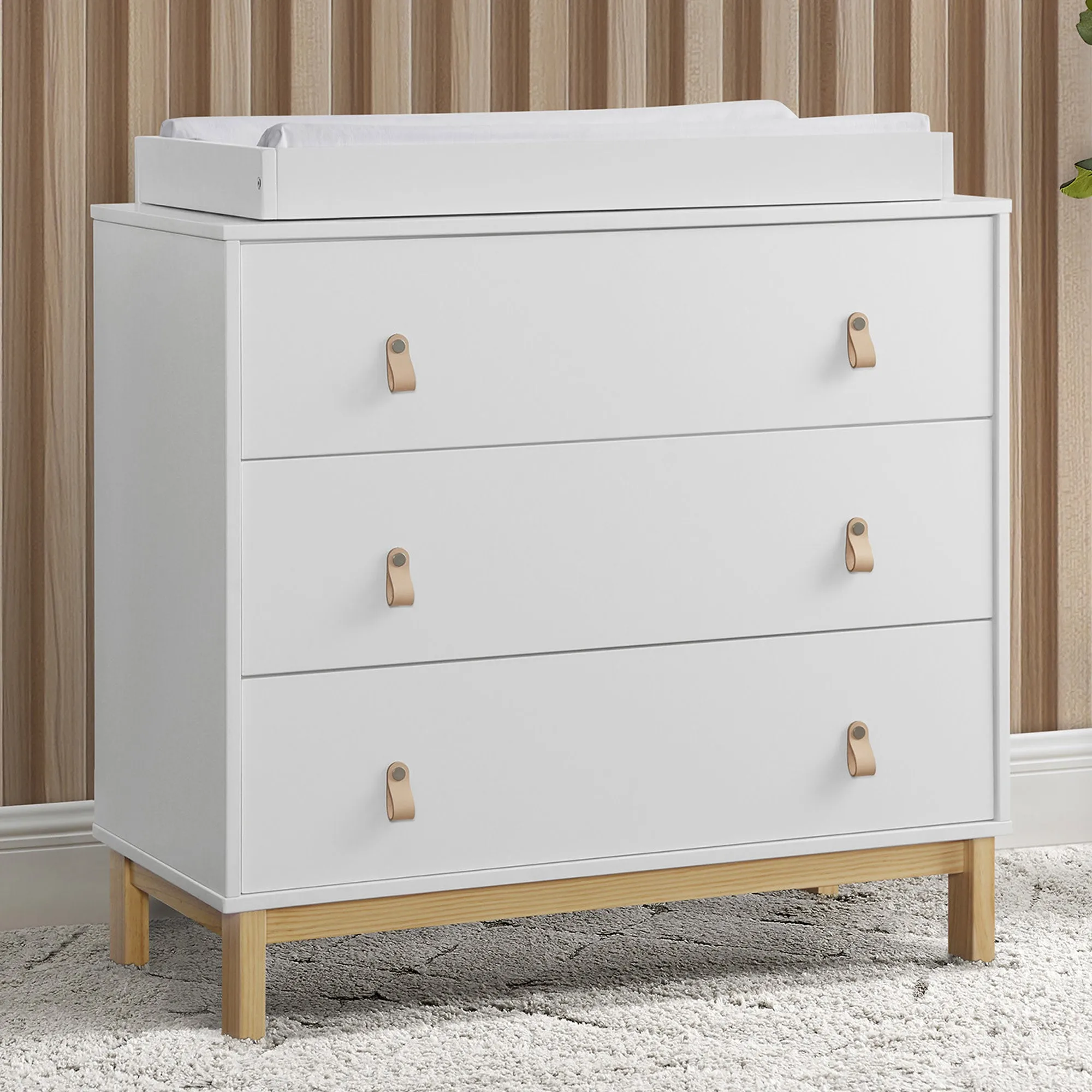 babyGap Legacy 3 Drawer Dresser with Leather Pulls and Interlocking Drawers