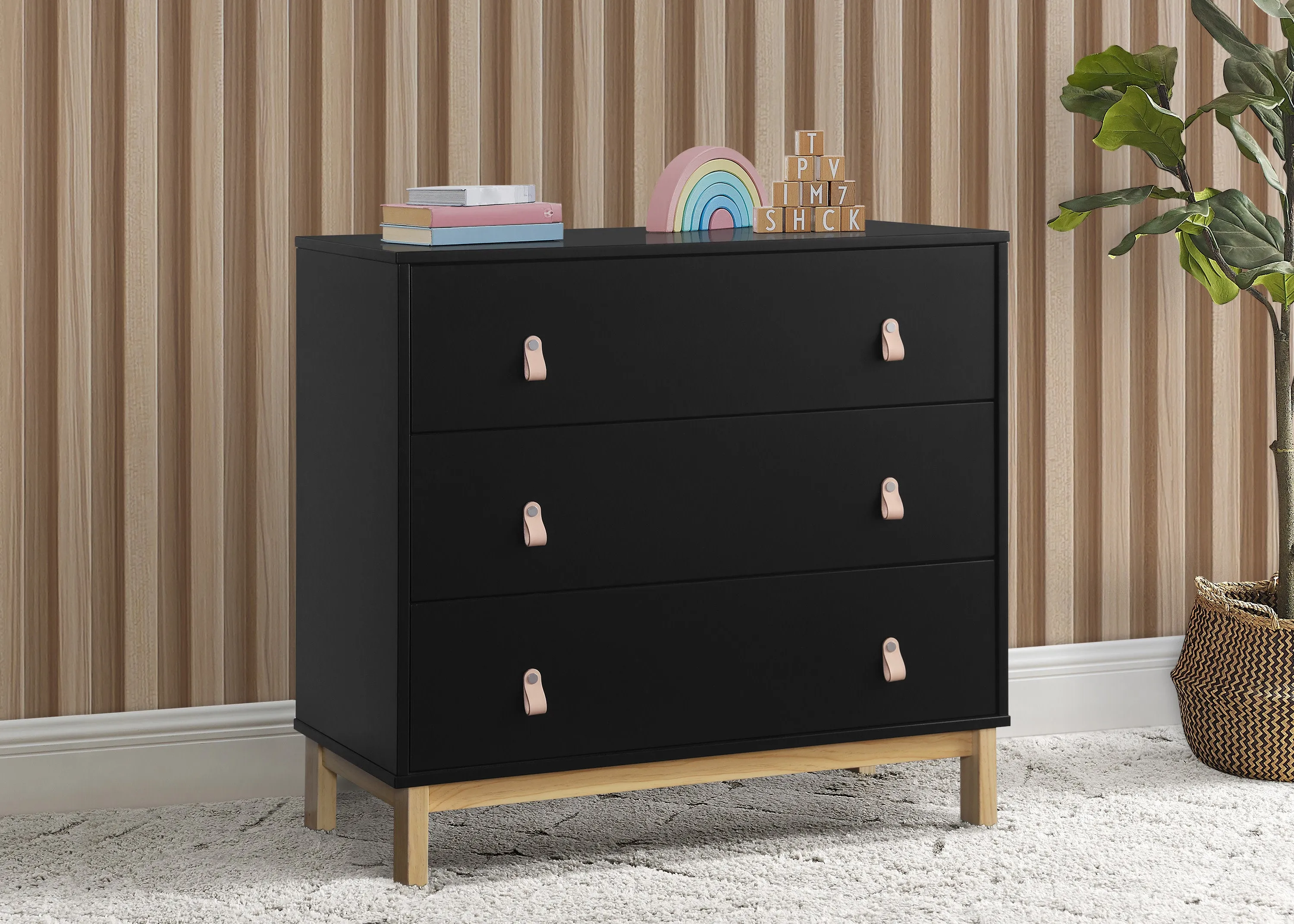 babyGap Legacy 3 Drawer Dresser with Leather Pulls and Interlocking Drawers