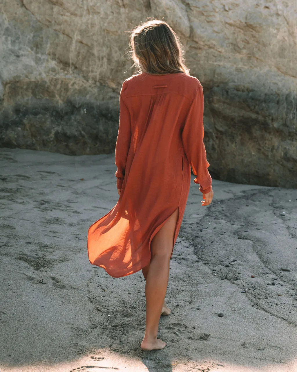 Bali Pocketed Kaftan Dress - Terracotta - FINAL SALE