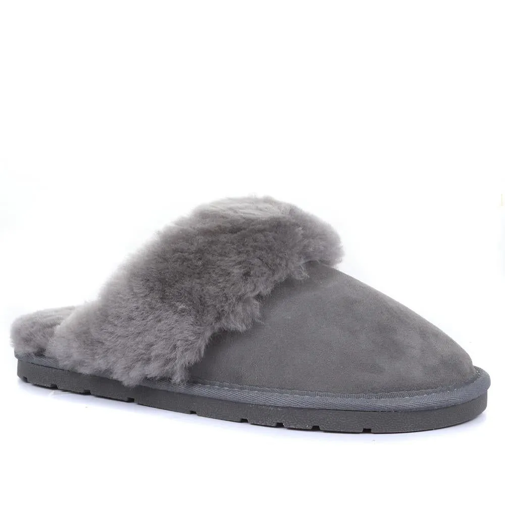 Bella-Rose Sheepskin Mule Slippers - BELLA-ROSE / 319 378