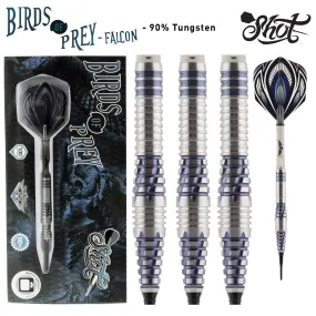 Birds of Prey Falcon Soft Tip Dart Set-90% Tungsten Barrels