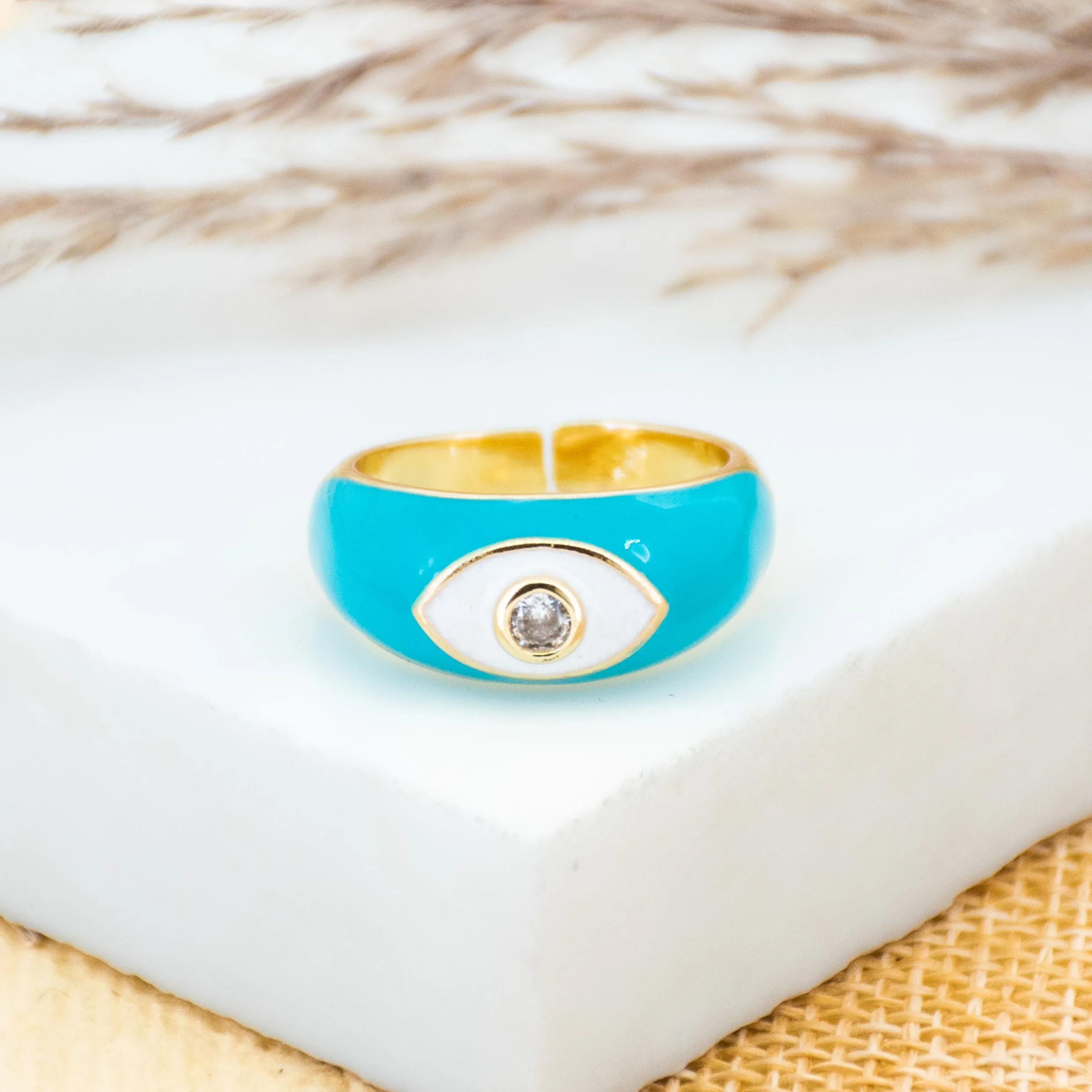 Blue Evil Eye Ring