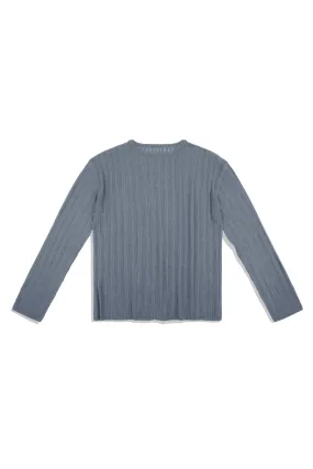 Blue Gray Soft Cron Knit