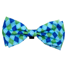 Bow Tie | Preppy Argyle Blue