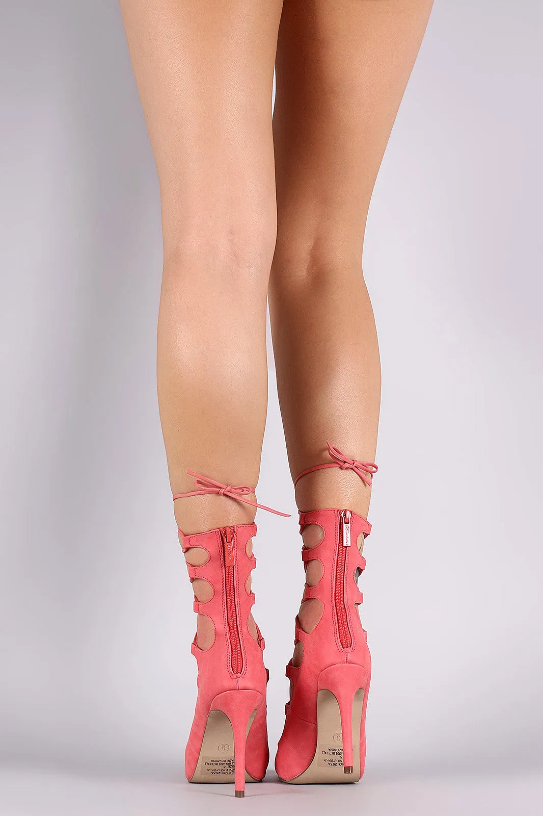 Breckelle Pointy Toe Lace-Up Pump