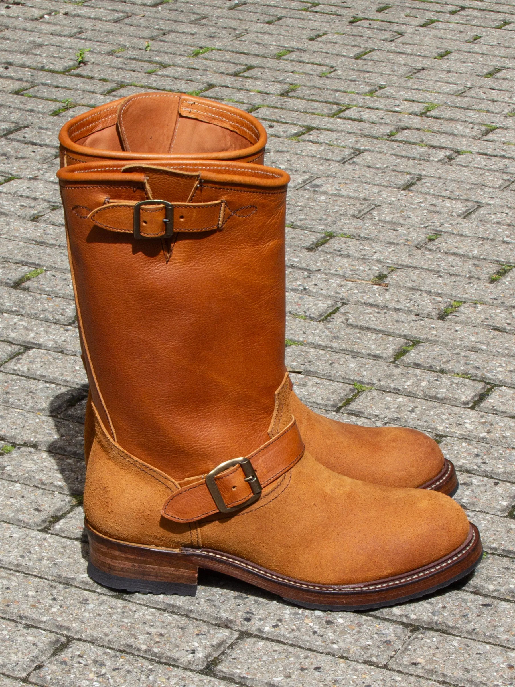 Bright Shoemakers, Engineer Boot, Camel Rough Out