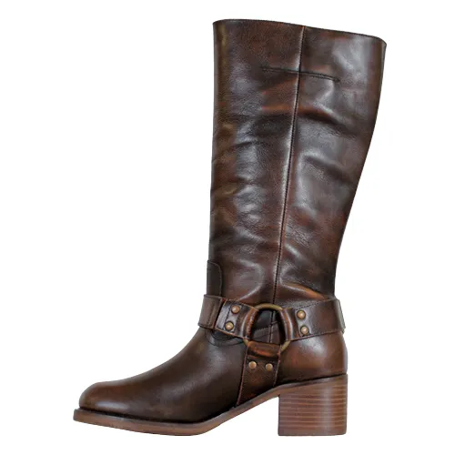 Bronx Ladies Knee Boots - 14291-AI - Brown