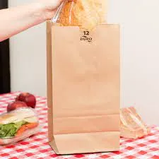 Brown Paper Lunch Bags, Paper Grocery Bags, Durable Kraft Paper Bags 10lb 100 Pack-  These multipurpose bags can hold canned foods, sandwiches and just about anything - 43100001004