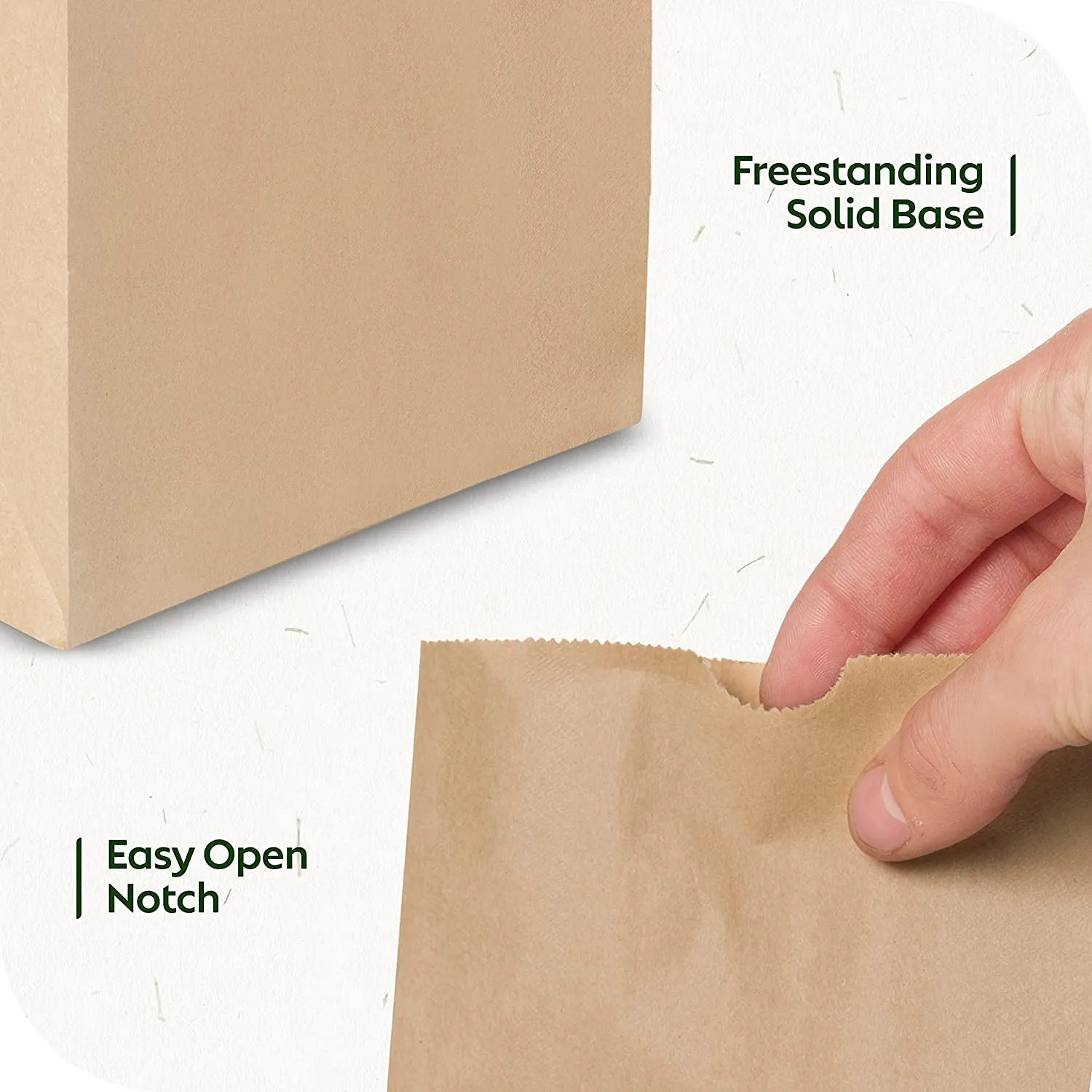 Brown Paper Lunch Bags, Paper Grocery Bags, Durable Kraft Paper Bags 10lb 100 Pack-  These multipurpose bags can hold canned foods, sandwiches and just about anything - 43100001004