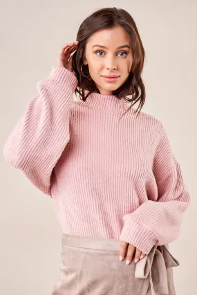 Calvin Ribbed Mock Neck Sweater