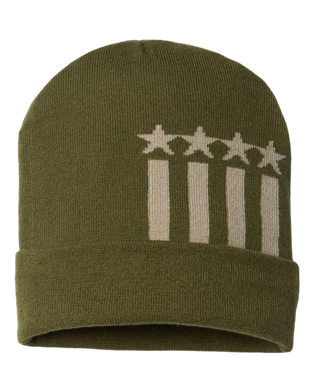 Cap America RK12 - USA-Made Patriotic Cuffed Beanie, Knit Cap