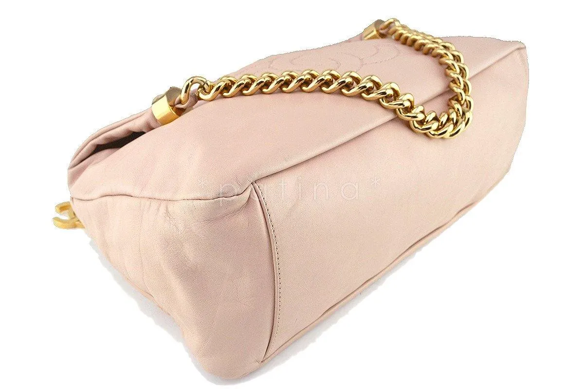 Chanel Beige Soft Chunky Chain Rodeo Drive Hobo Tote Bag