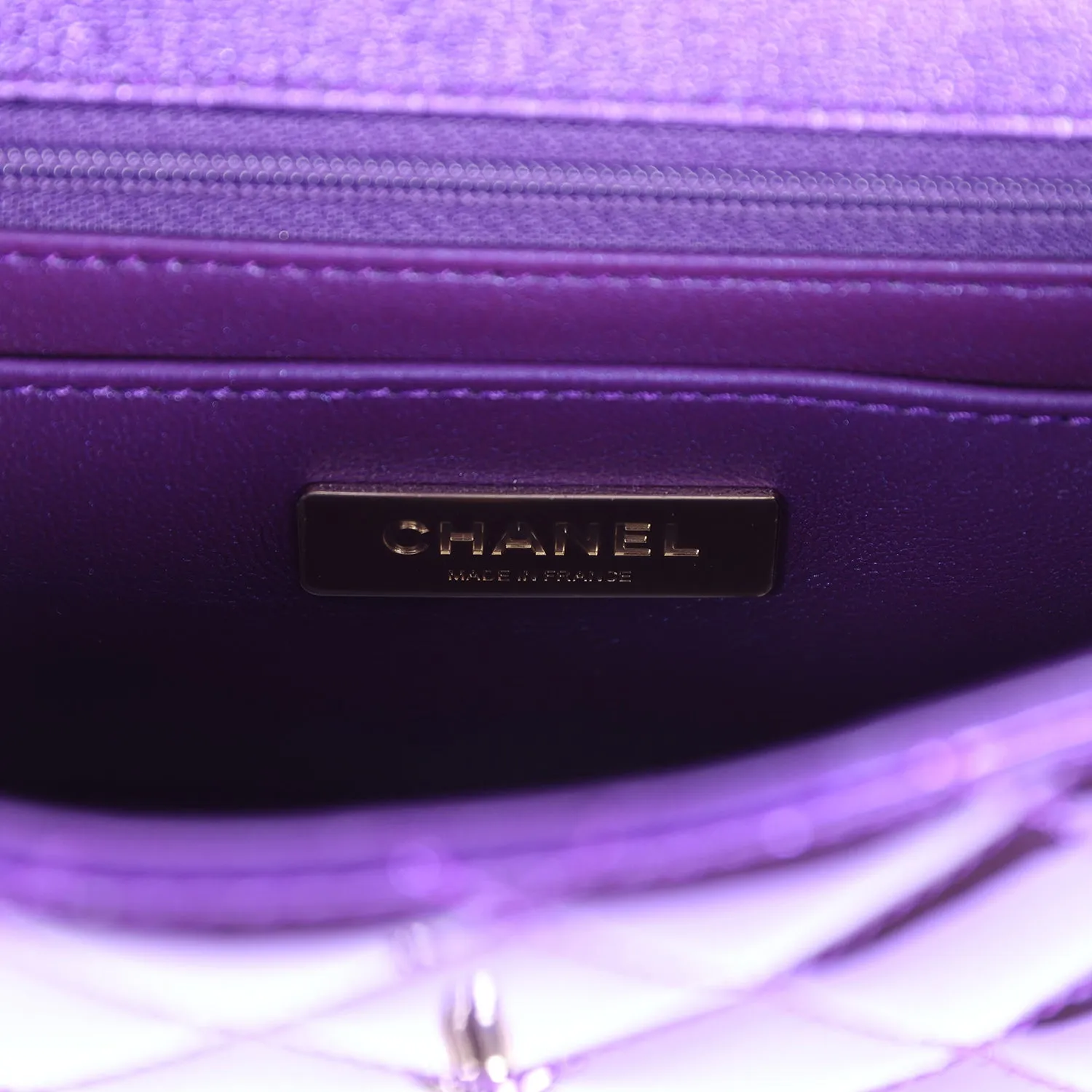 Chanel Mini Flap Bag & Star Coin Purse Purple Mirror Calfskin/Metallic Calfskin Light Gold Hardware