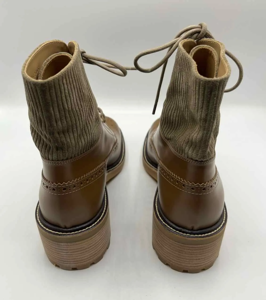 Chloe Brown multi Size 41 Antique Brown 55 Leather and Suede Ankle Boots