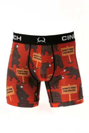 Cinch Mens Bear Print 6" Boxer Briefs