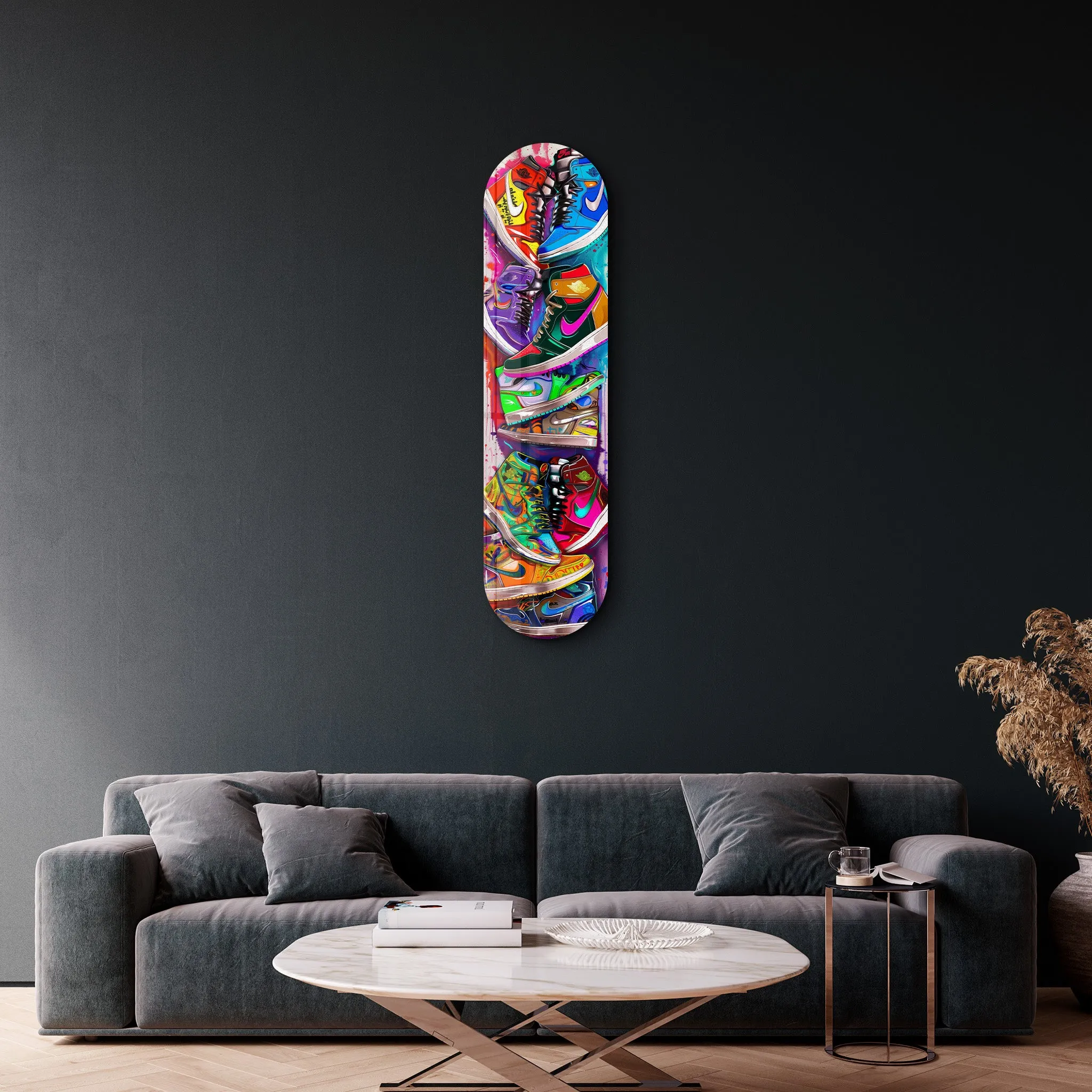 Colorful Sneakers | Glass Wall Art