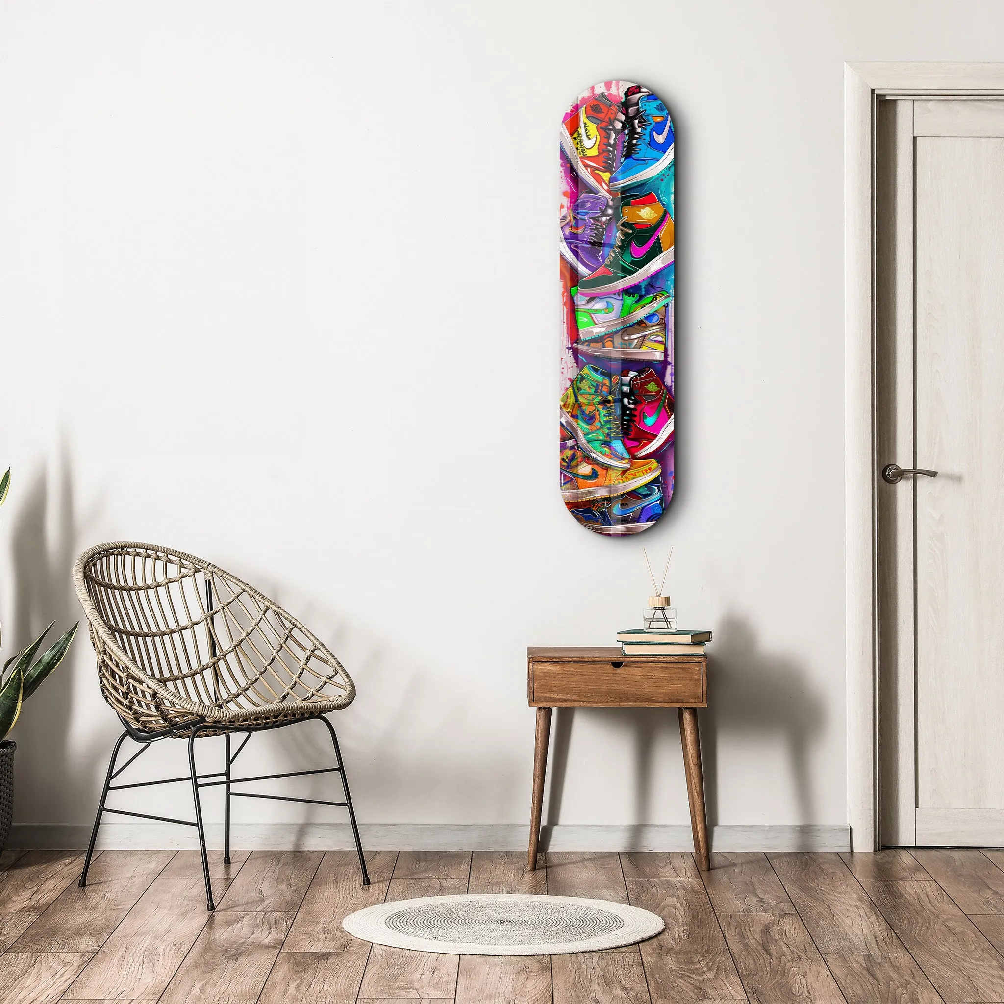 Colorful Sneakers | Glass Wall Art