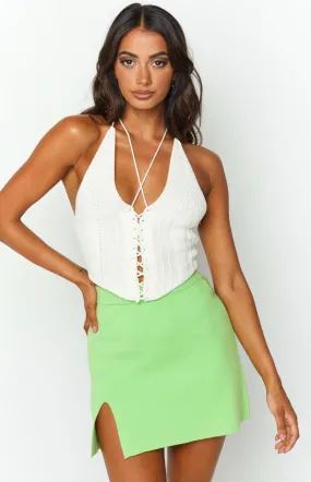 Connie Green Knit Mini Skirt