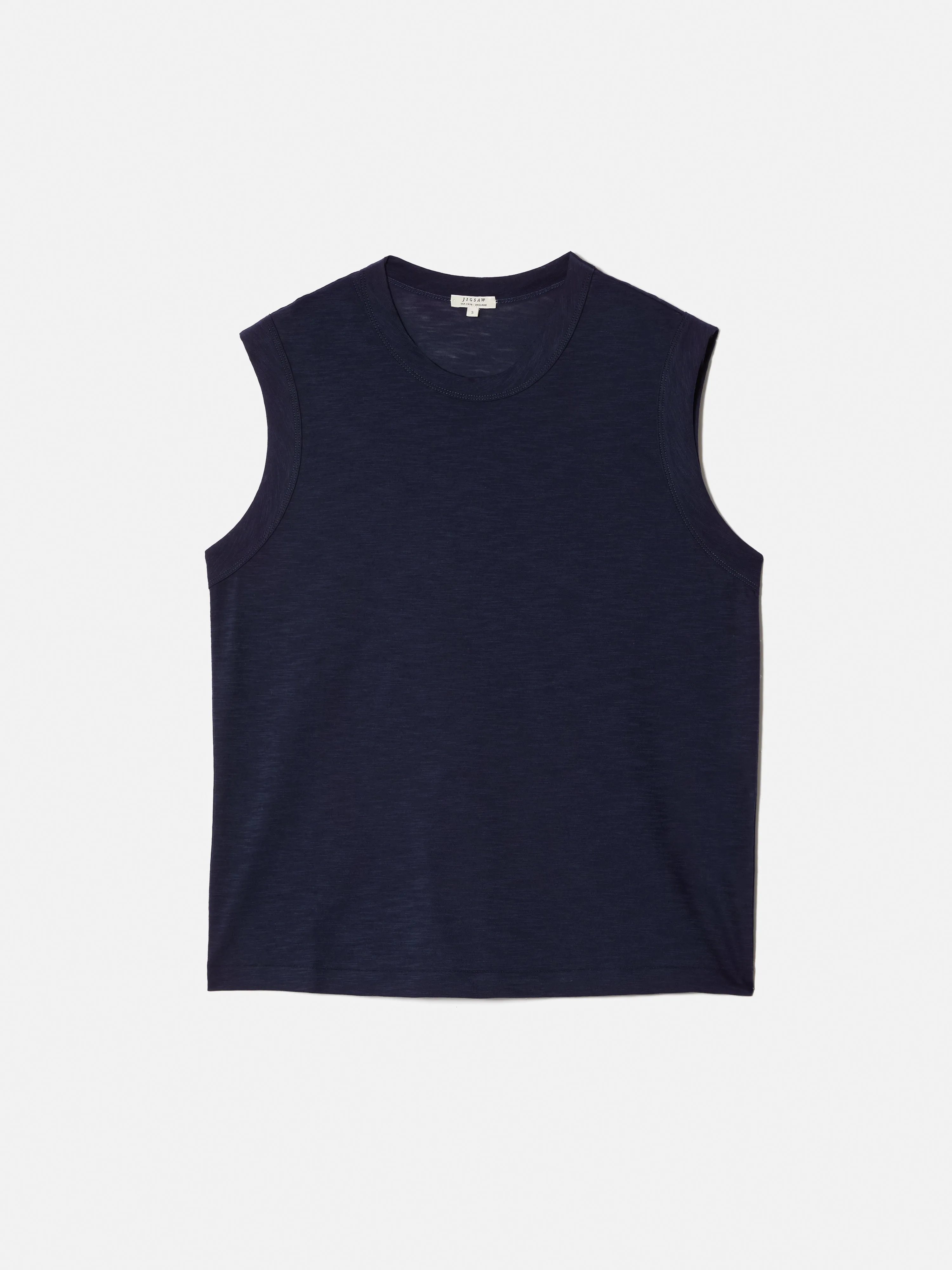 Cotton Slub Tank Top | Navy