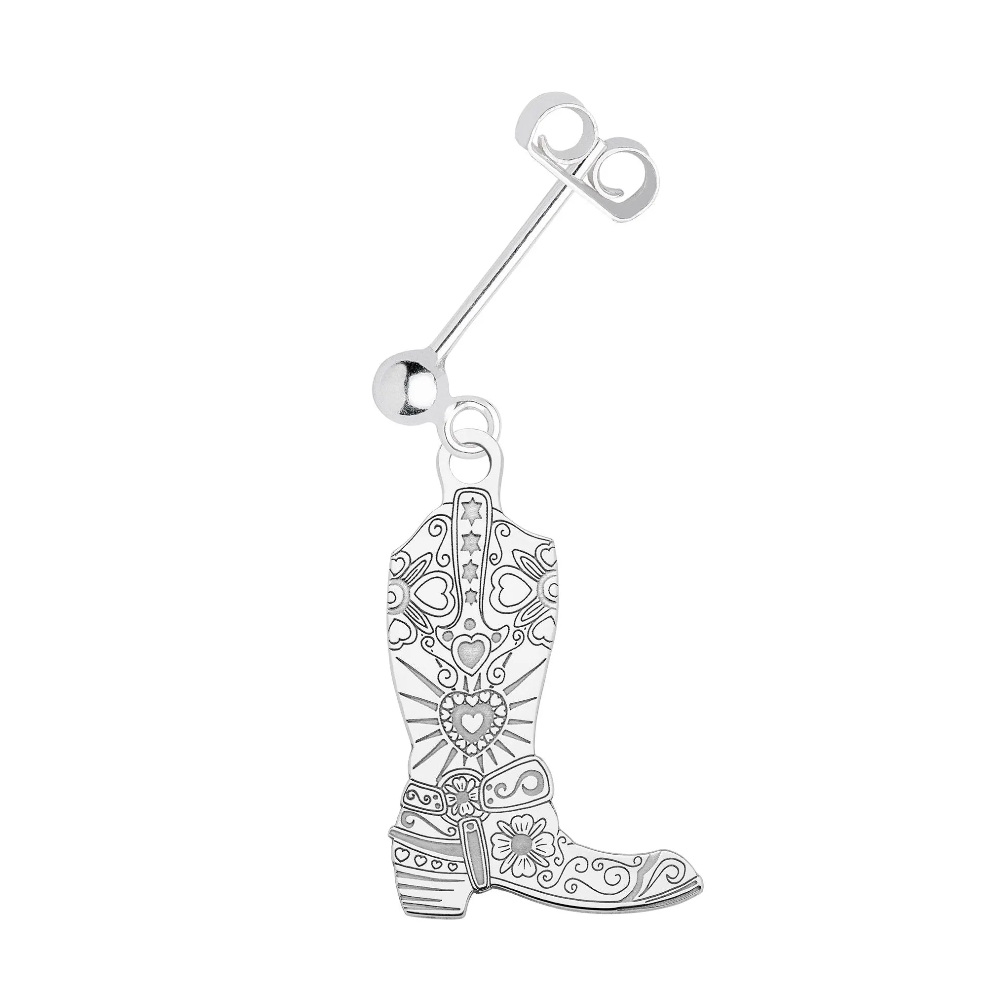 Cowboy Boot Single Earring