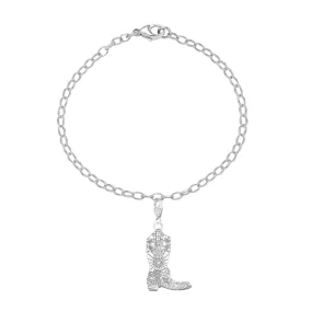 Cowboy Boot Starter Charm Bracelet