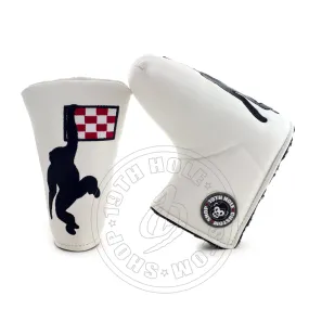 Dancing Monkey Blade and Mid Mallet Putter Headcover, White