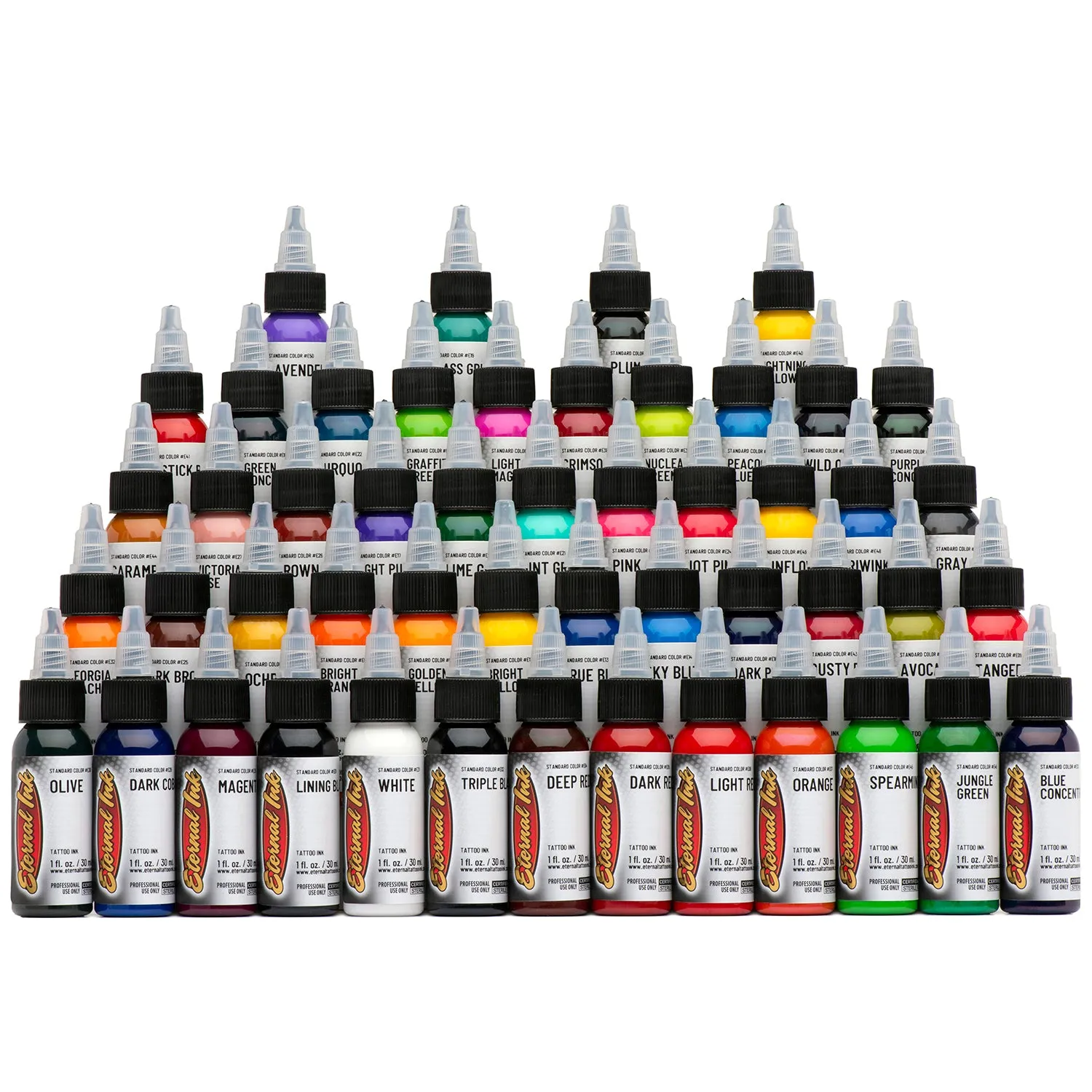 Eternal Full Set of 50 Tattoo Inks - 4 oz.