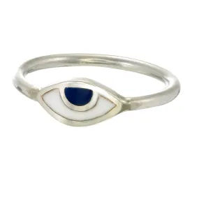 EYE SPY RING - NAVY - SILVER