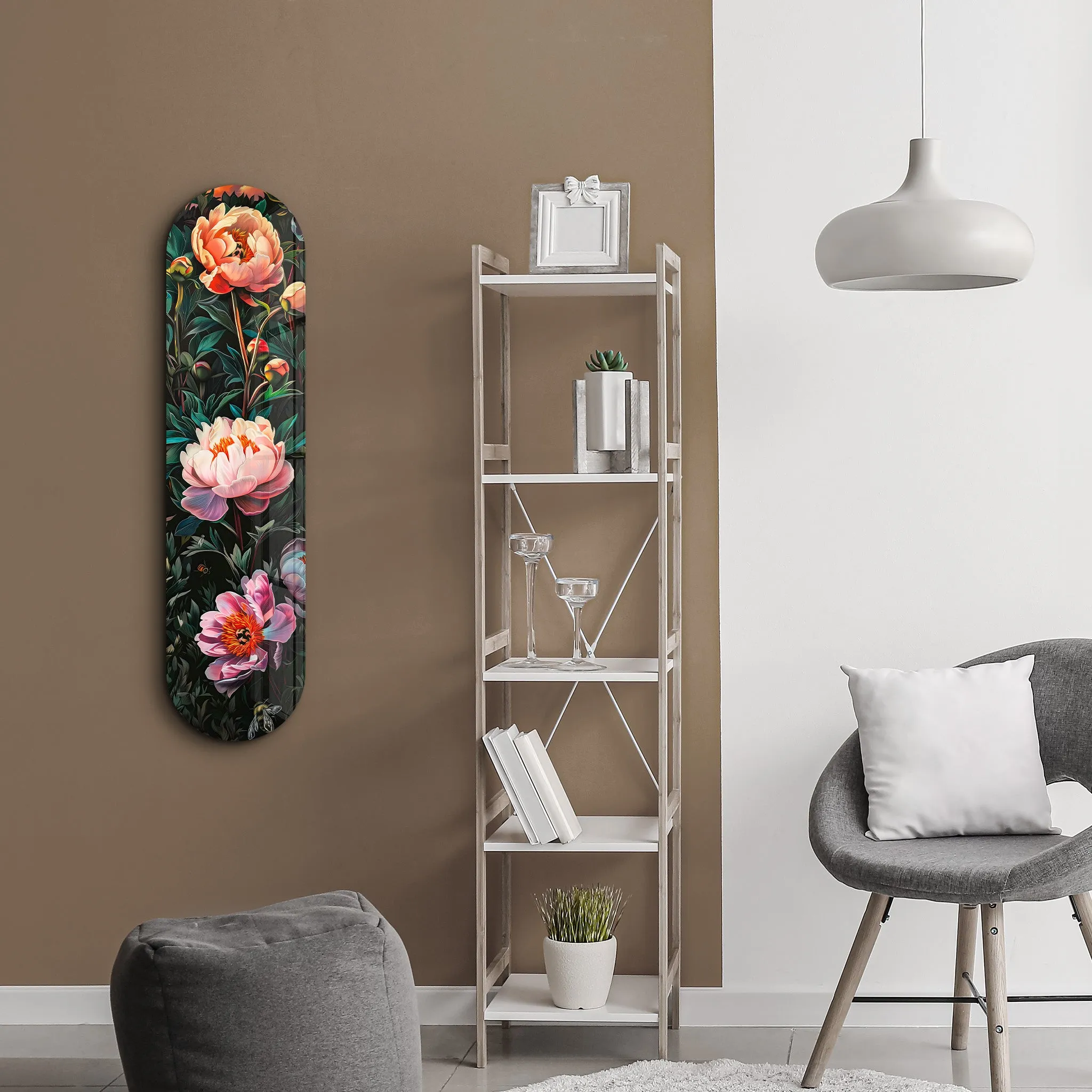 Flowers Painting  V1 | Glass Wall Art