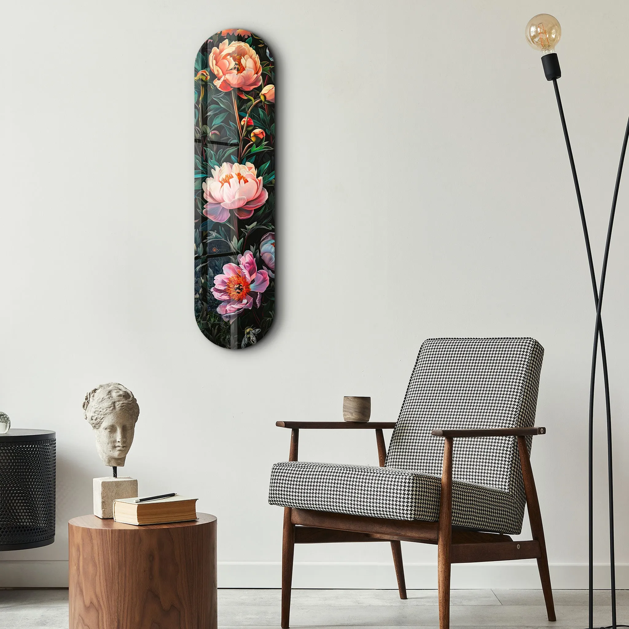 Flowers Painting  V1 | Glass Wall Art