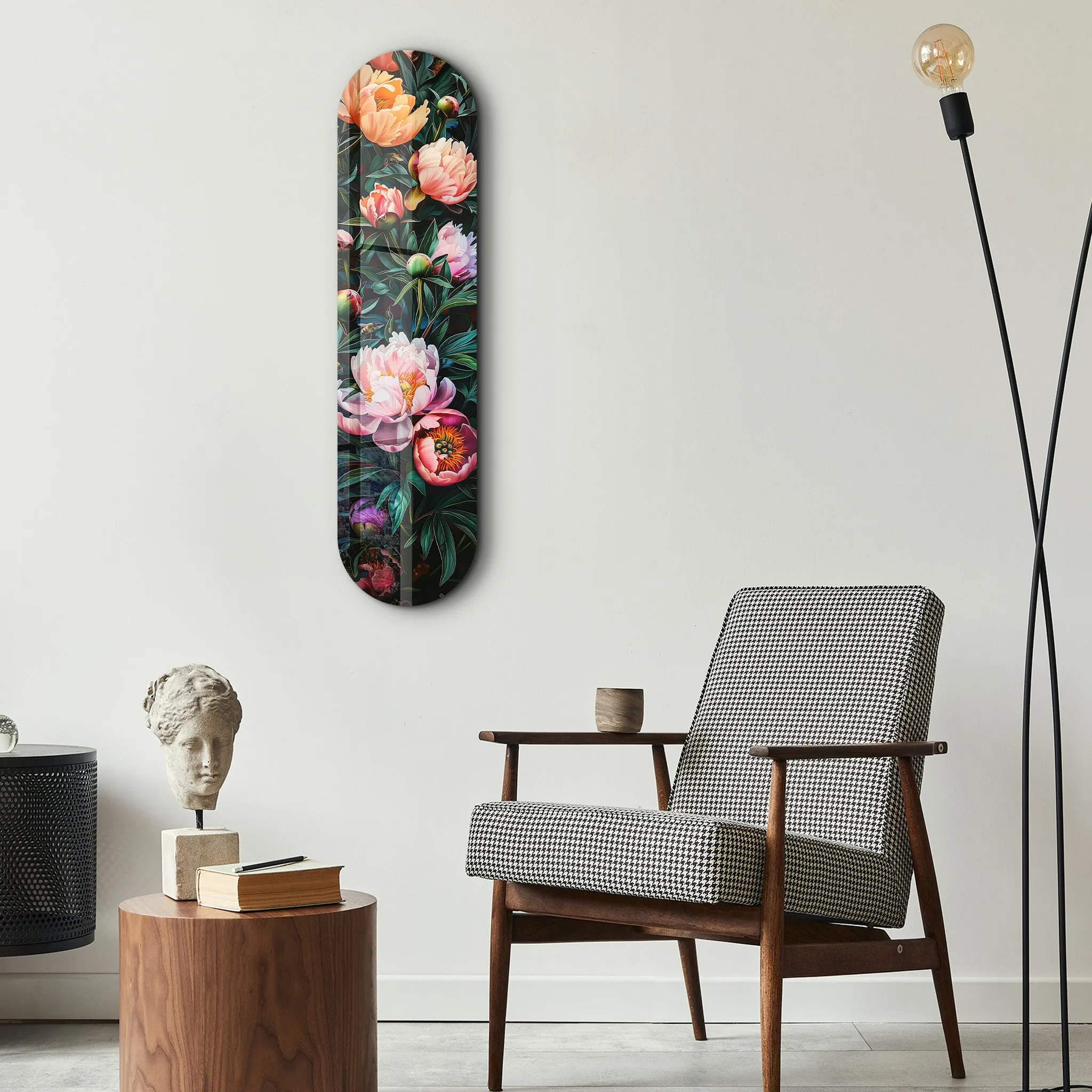 Flowers Painting  V4 | Glass Wall Art