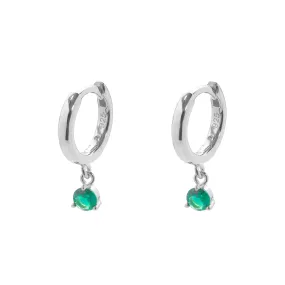 Gam GREEN CZ Huggie Mini Earring