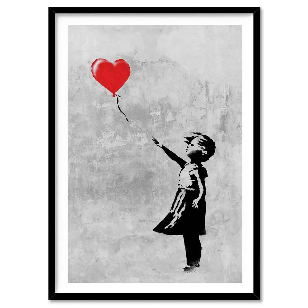 Girl With Red Balloon - Art Print