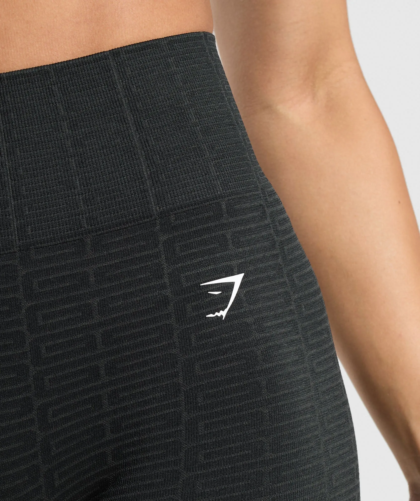 Gymshark Adapt Monogram Seamless Shorts - Black/Pitch Grey