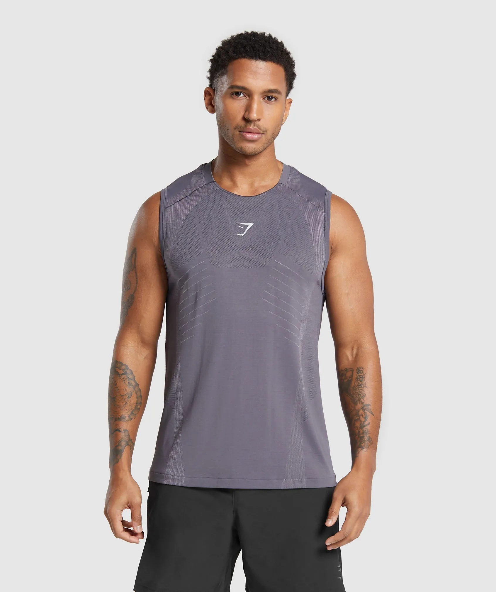 Gymshark Apex Seamless Tank - Dark Grey/Light Grey